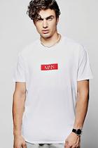 Boohoo Loose Fit Man Red Box Logo T-shirt