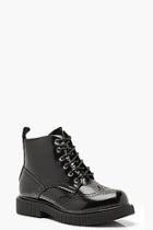 Boohoo Brogue Detail Chelsea Boots