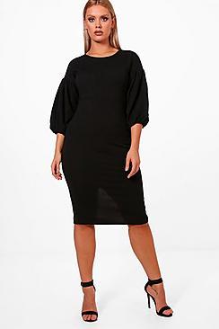 Boohoo Plus Chelsea Puff Sleeve Dress