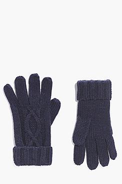 Boohoo Cable Knit Gloves