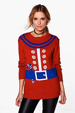 Boohoo Gabriella Elf Suit Christmas Jumper