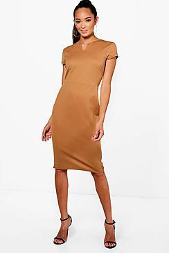 Boohoo V Neck Midi Dress