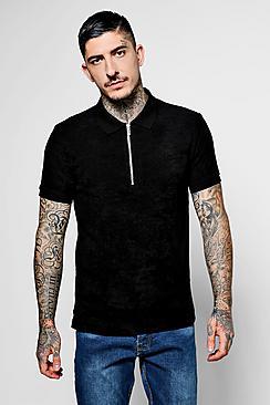Boohoo Slim Fit Polo In Towelling