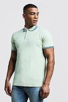 Boohoo Slim Fit Pique Polo With Taping