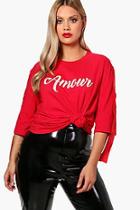 Boohoo Plus Jaimie Amore Pearl T Shirt