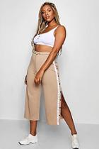 Boohoo Popper Stripe Side Sweat Culottes