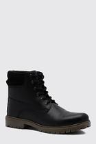 Boohoo Real Leather Worker Boot