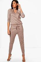 Boohoo Choker Knitted Loungewear Set