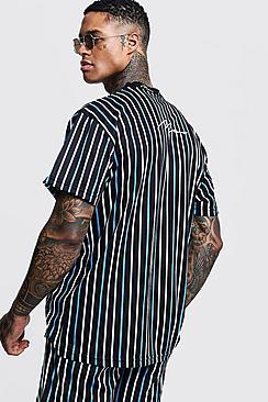 Boohoo Loose Fit Man Embroidered Stripe T-shirt