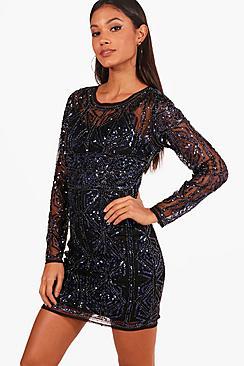 Boohoo Boutique Kya Embellished Bodycon Dress