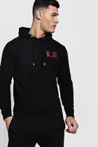 Boohoo La Print Slogan Over The Head Regular Hoodie