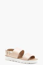 Boohoo Cleated Two Part Flat Sandals