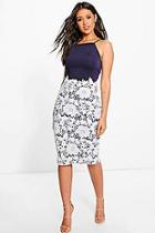 Boohoo Boutique Eli Crochet Lace Midi Bodycon Dress