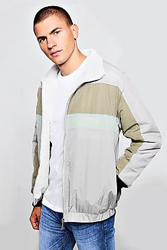 Boohoo Fully Borg Lined Colour Block Track Jacket