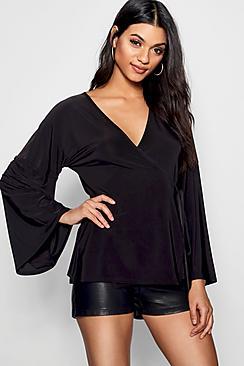 Boohoo Stephanie Flared Sleeve Kimono