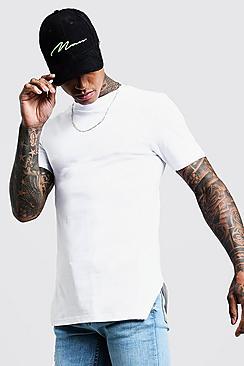 Boohoo Muscle Fit T-shirt With Split Hem