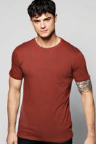 Boohoo Basic Crew Neck T Shirt Rust