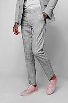 Boohoo Textured Check Skinny Fit Suit Trouser
