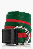 Boohoo Rosie Stripe Webbing Belt