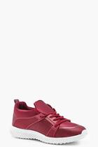 Boohoo Lacey Lace Up Sports Trainers