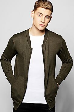 Boohoo Knitted Bomber With Front Zip