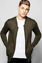 Boohoo Knitted Bomber With Front Zip