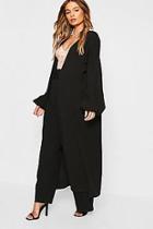 Boohoo Bell Sleeve Floor Length Duster