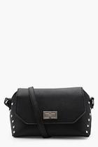 Boohoo Erin Flat Stud & Lock Cross Body Bag