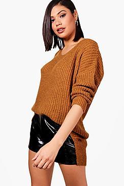Boohoo Jade Drop Arm Oversized Knitted Jumper