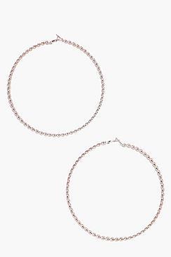 Boohoo Twisted Hoop Earrings