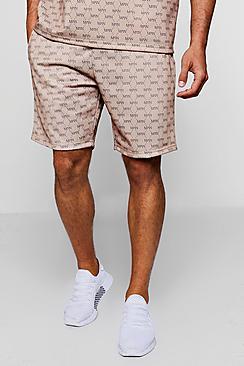 Boohoo Man Repeat Mid Length Short Co-ord