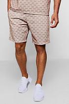 Boohoo Man Repeat Mid Length Short Co-ord
