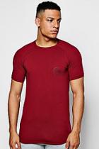 Boohoo Man Logo Print Skinny Fit Raglan T-shirt