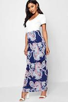 Boohoo Paisley Maxi Skirt