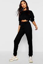 Boohoo Knitted Rouched Crop Top Set