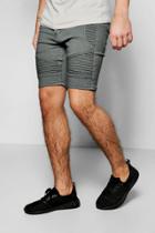 Boohoo Clay Wash Skinny Fit Biker Shorts Grey