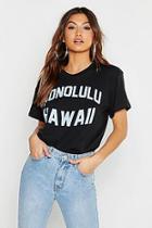 Boohoo Pastel Hawaii Slogan T-shirt