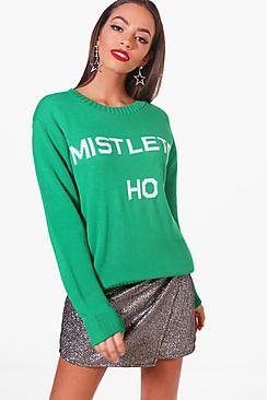 Boohoo Laura Christmas Mistlehoe Jumper