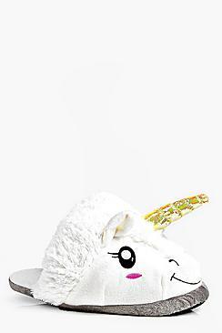 Boohoo Phoebe Unicorn 3d Slippers