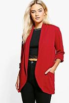 Boohoo Tilly Turn Up Cuff Shawl Collar Blazer