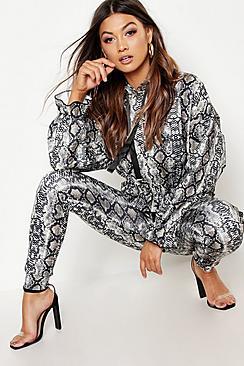 Boohoo Snake Print Jogger Co-ord
