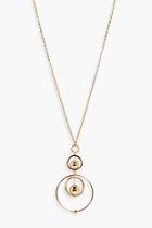Boohoo Mae Hanging Ball Detail Necklace