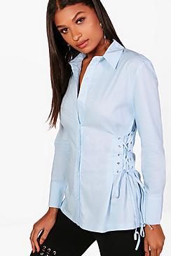Boohoo Collette Corset Side Shirt