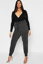 Boohoo Plus Metallic Stripe Skinny Trouser