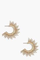 Boohoo Crescent Sun Hoop Earrings