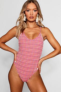Boohoo Jacquard Swimsuit