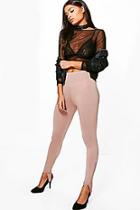 Boohoo Loren Rouched Ankle Stirrup Jersey Leggings