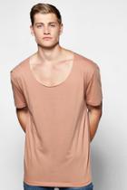Boohoo Oversized T Shirt With Scoop Neck Brown