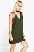 Boohoo Petite Lisa Side Cut Out Lace Trim Mini Dress