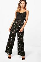 Boohoo Woven Floral Wide Leg Trousers